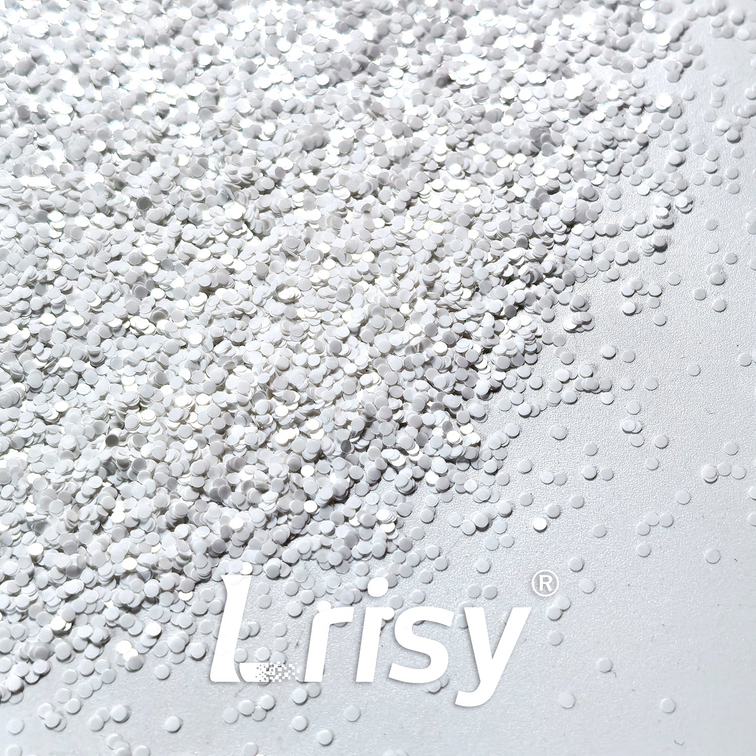 1mm/2mm Round Shaped Matallic White Glitter B01200