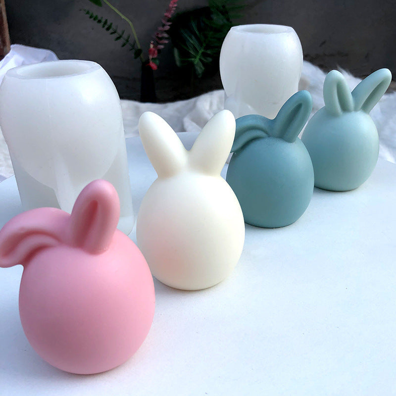 Lrisy Easter Upright-eared Rabbit Silicone Resin Mold