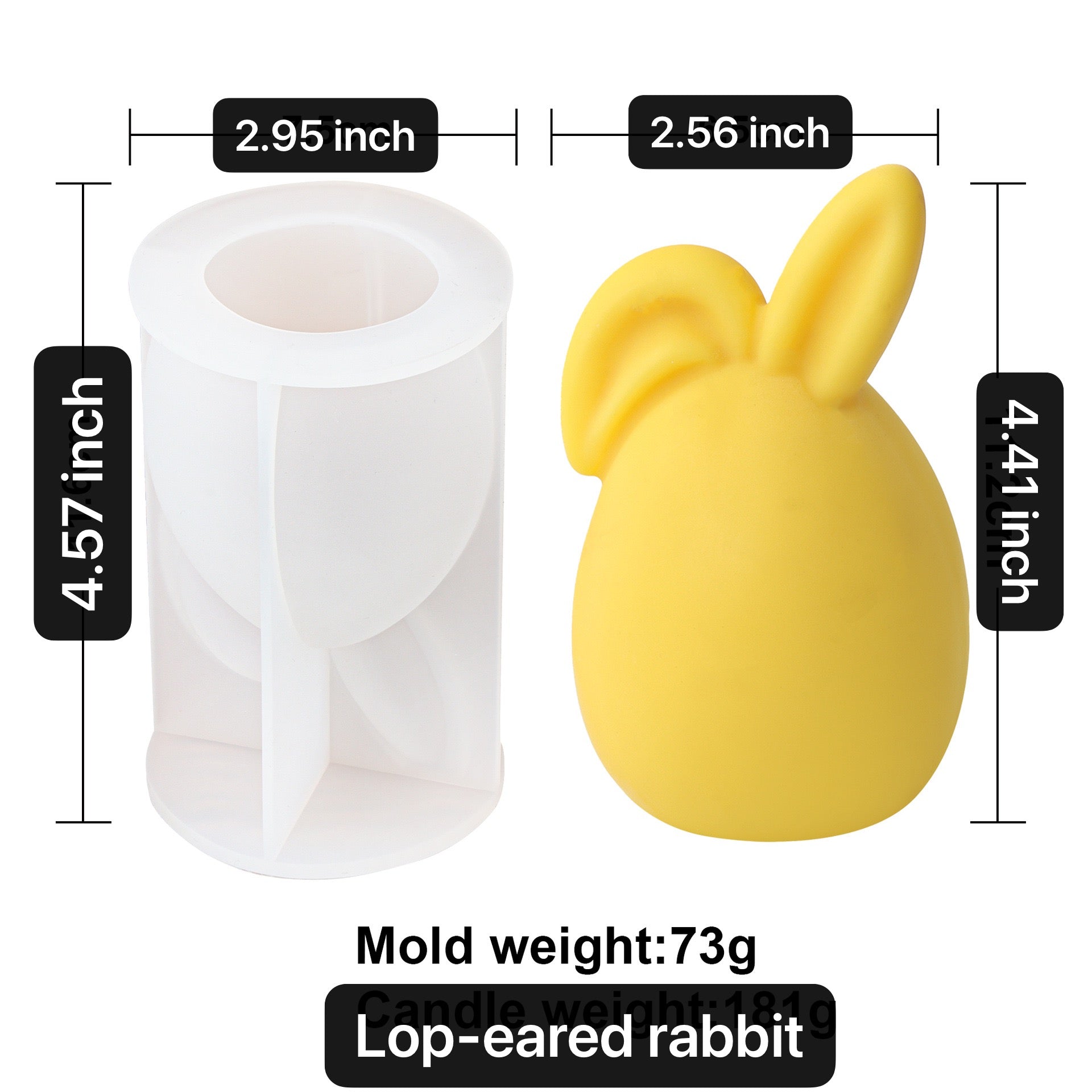 Lrisy Easter Lop-eared Rabbit Silicone Resin Mold