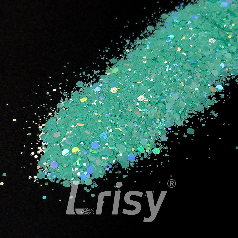 Pastel Holographic Mint Green Glitter HLD02