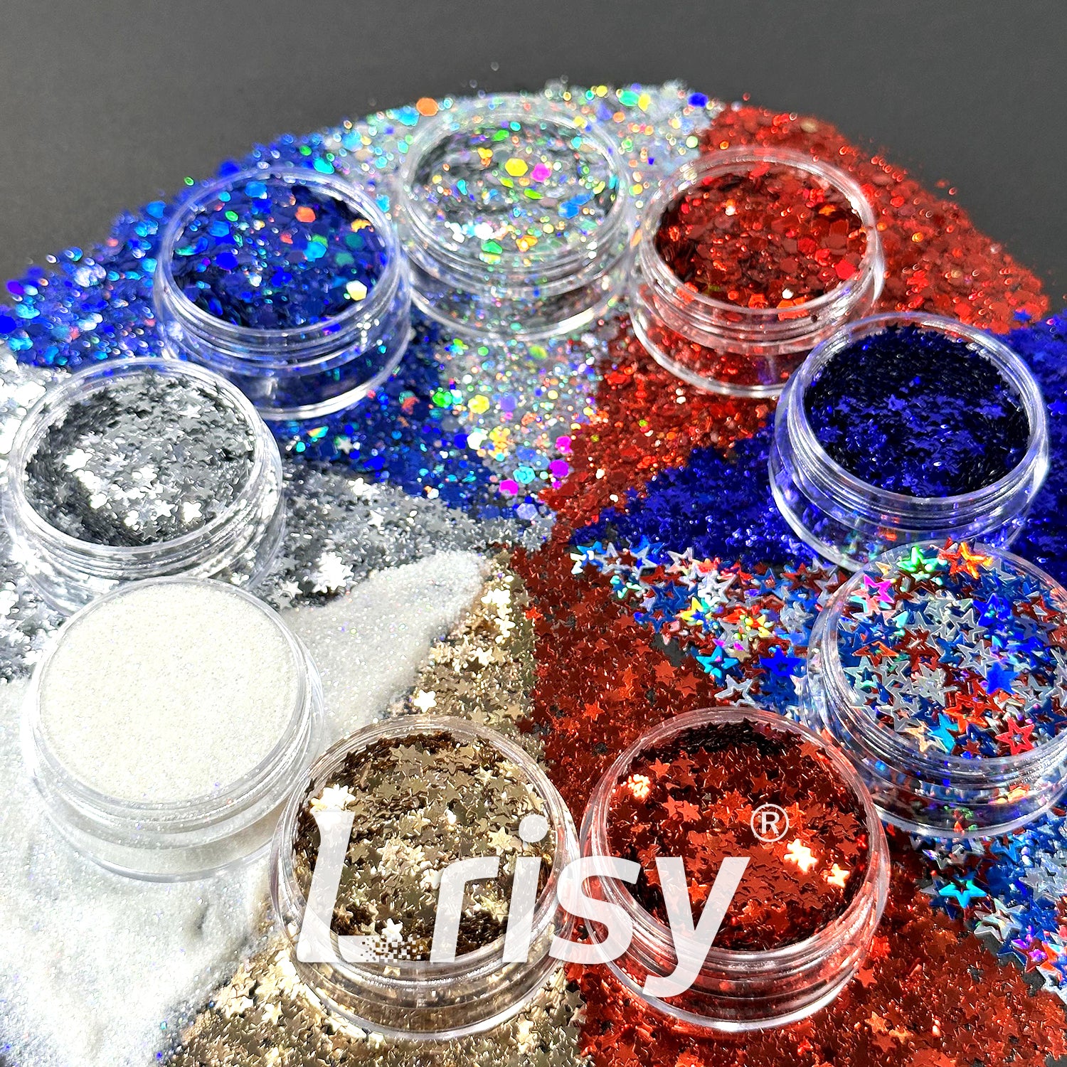 2024 Lrisy Independence Day Glitter Special Set 9 Colors (Total 50g)