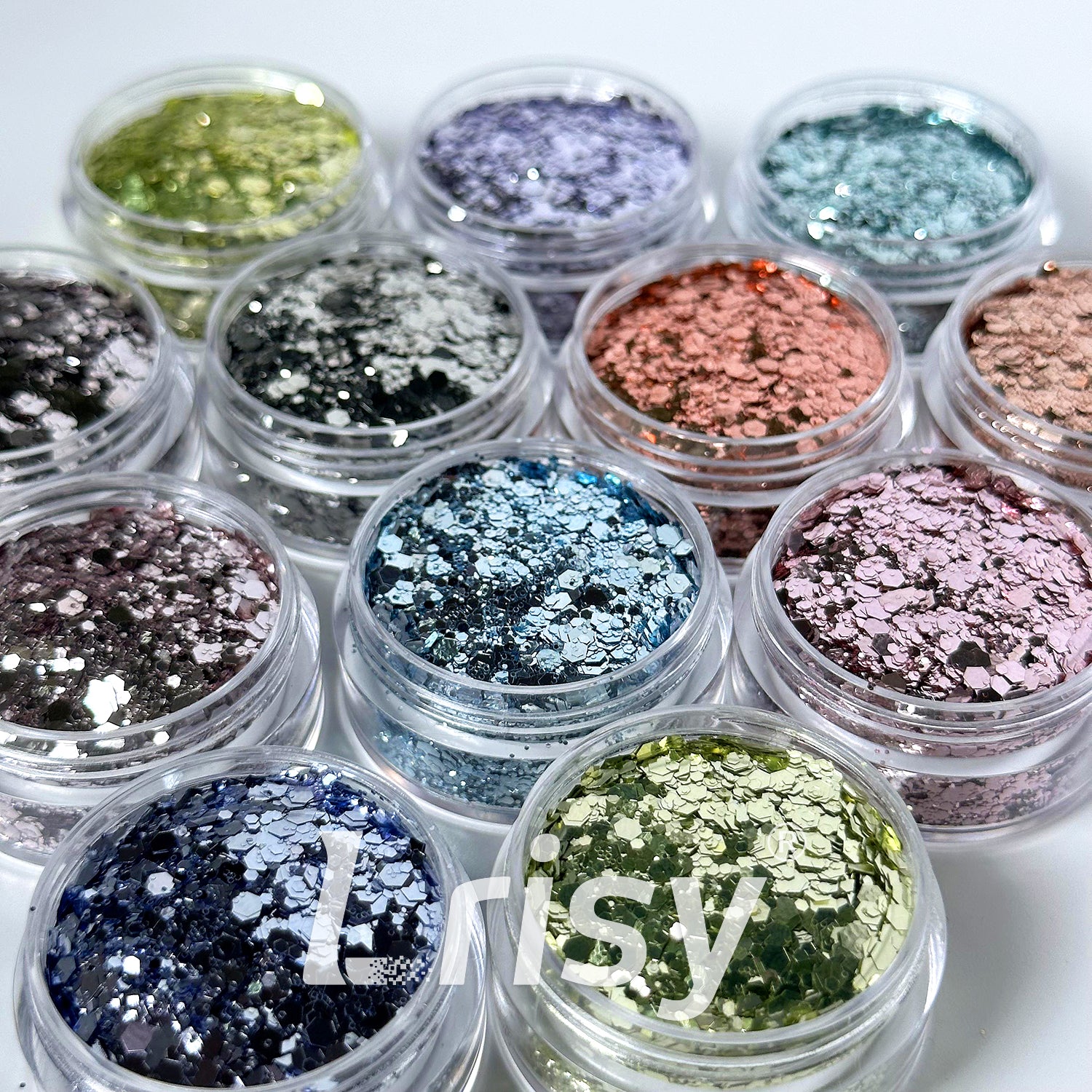 General Mixed Solvent Resistance Crystal Blue-green Pure Color Glitter GH8514AC
