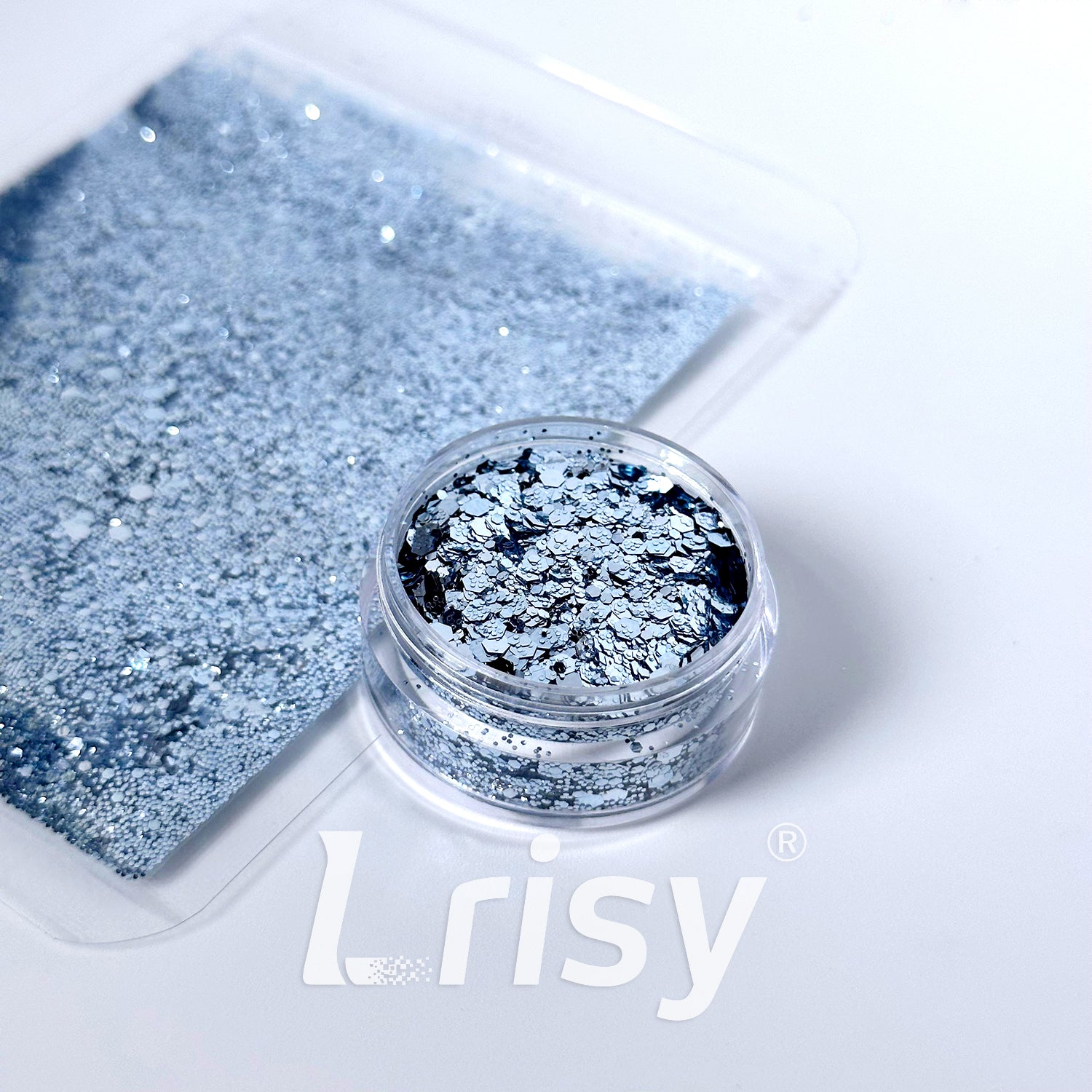 General Mixed Solvent Resistance Crystal Sky Blue Pure Color Glitter GH8504AC