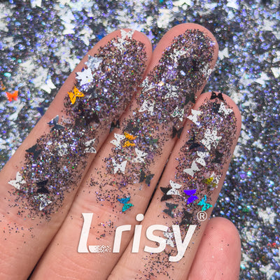 8mm Unnko Holographic Black Shaped Glitter LB01000 – Lrisy