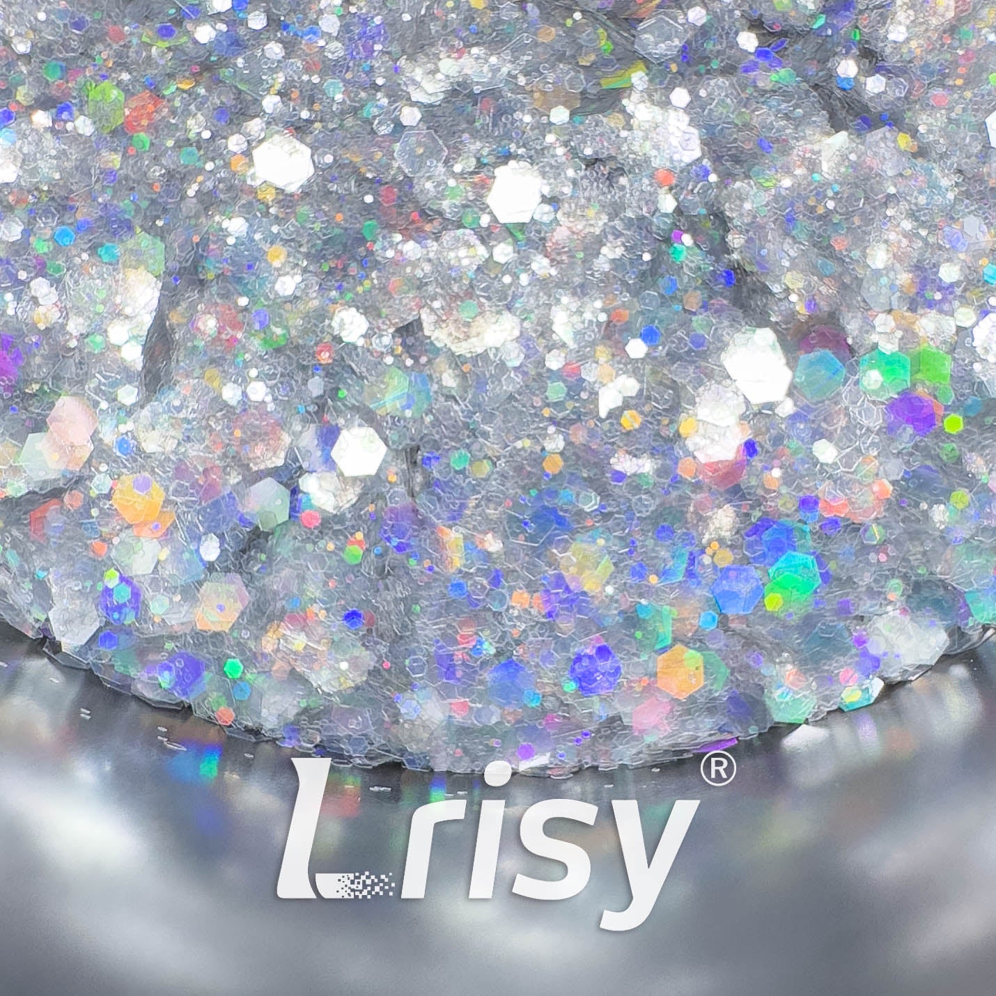 General Mixed Holographic Grey Glitter Hexagon Shaped HX6905