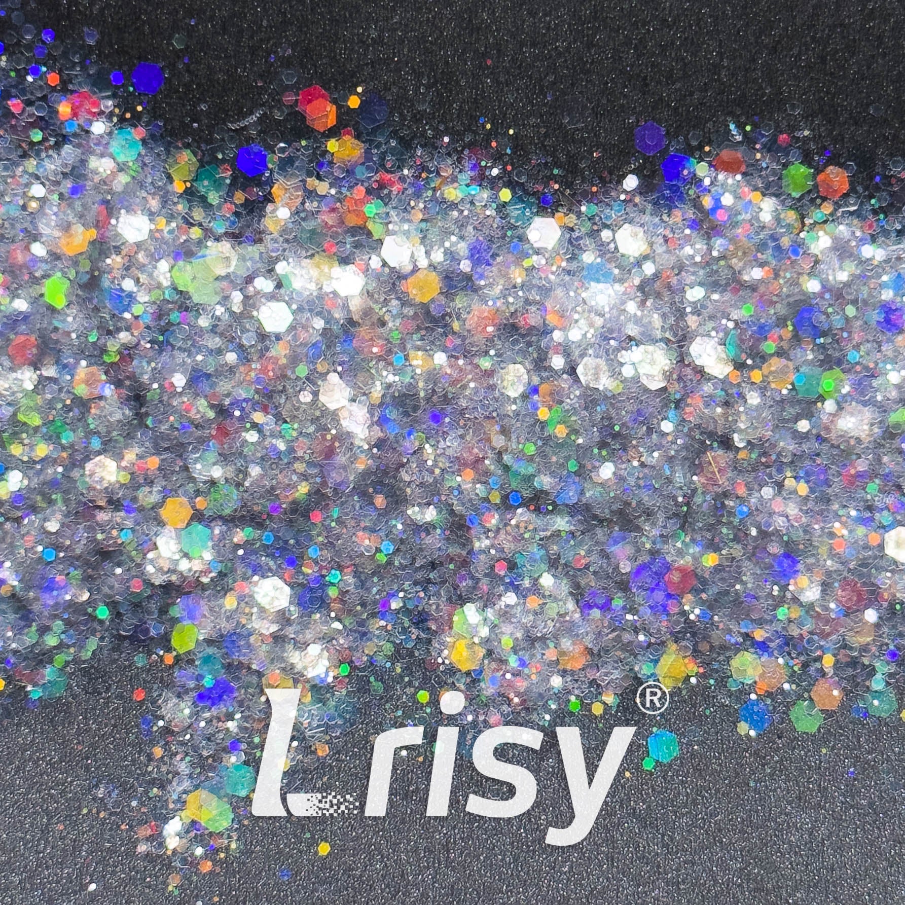 General Mixed Holographic Grey Glitter Hexagon Shaped HX6905