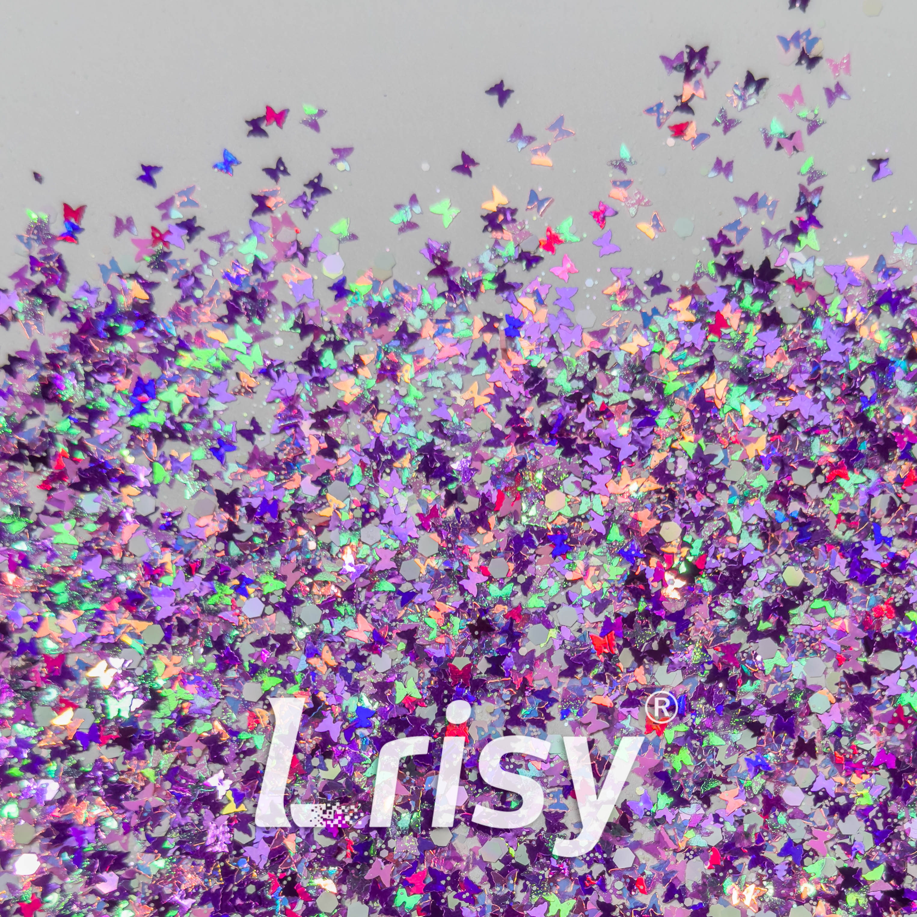 Butterfly Clips Custom Mixed Glitter WAL619 (By pnw_roots_and_sprouts)