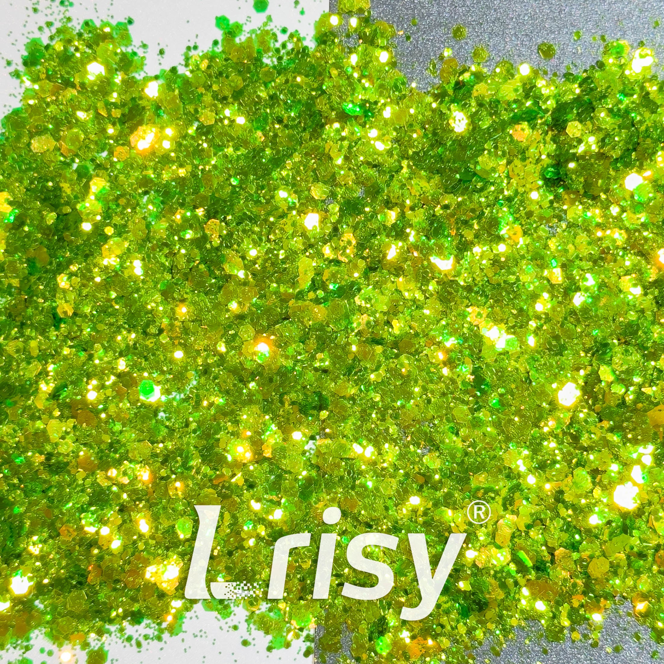 General Mixed Iridescent High Brightness Green Glitter F333R