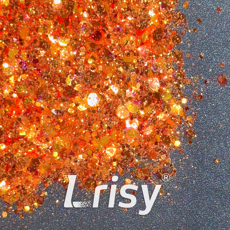 General Mixed Iridescent High Brightness Orange Glitter F334R