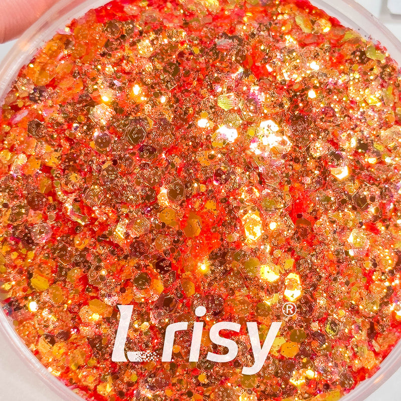 General Mixed Iridescent High Brightness Orange Glitter F334R