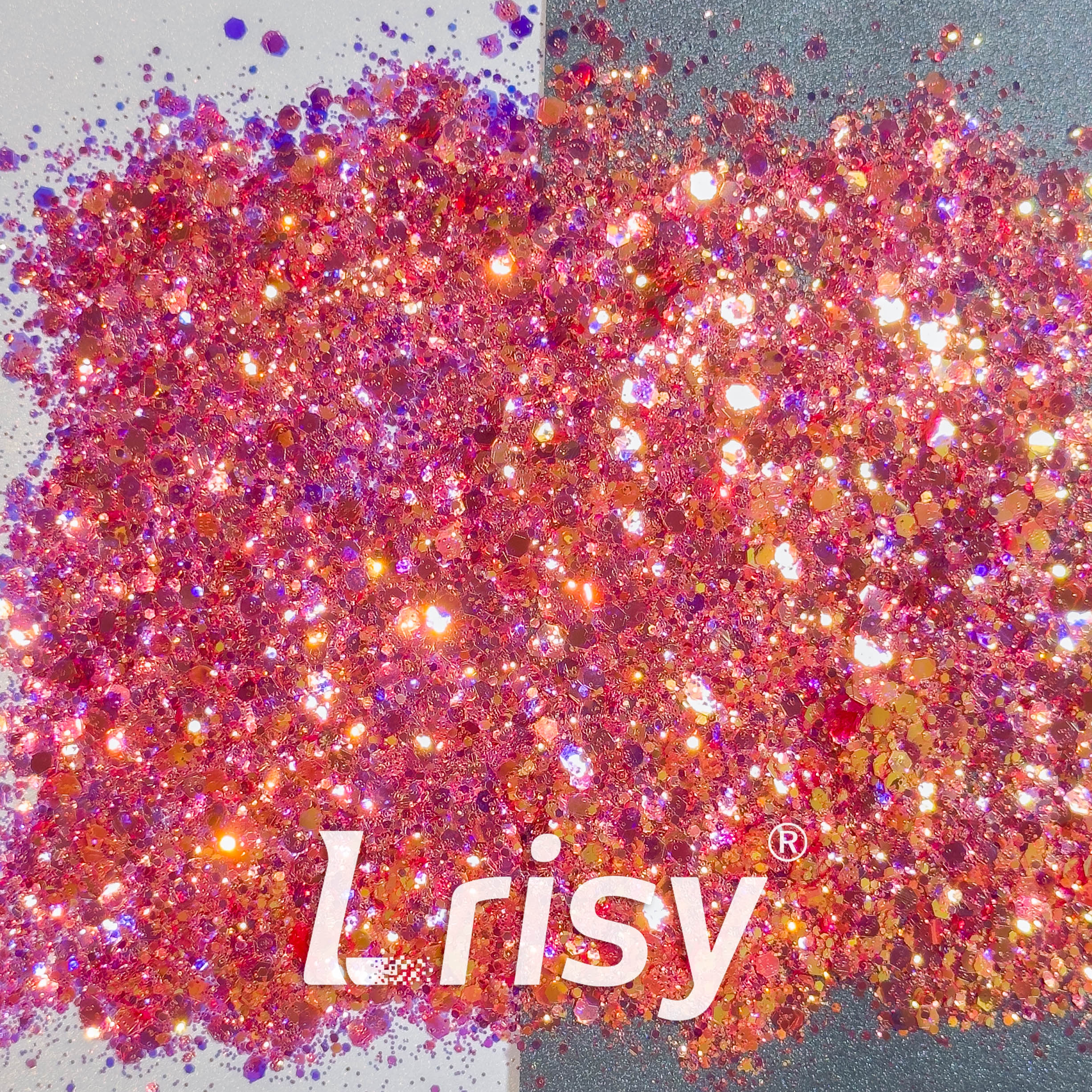 General Mixed Iridescent High Brightness Pink Glitter F335AR