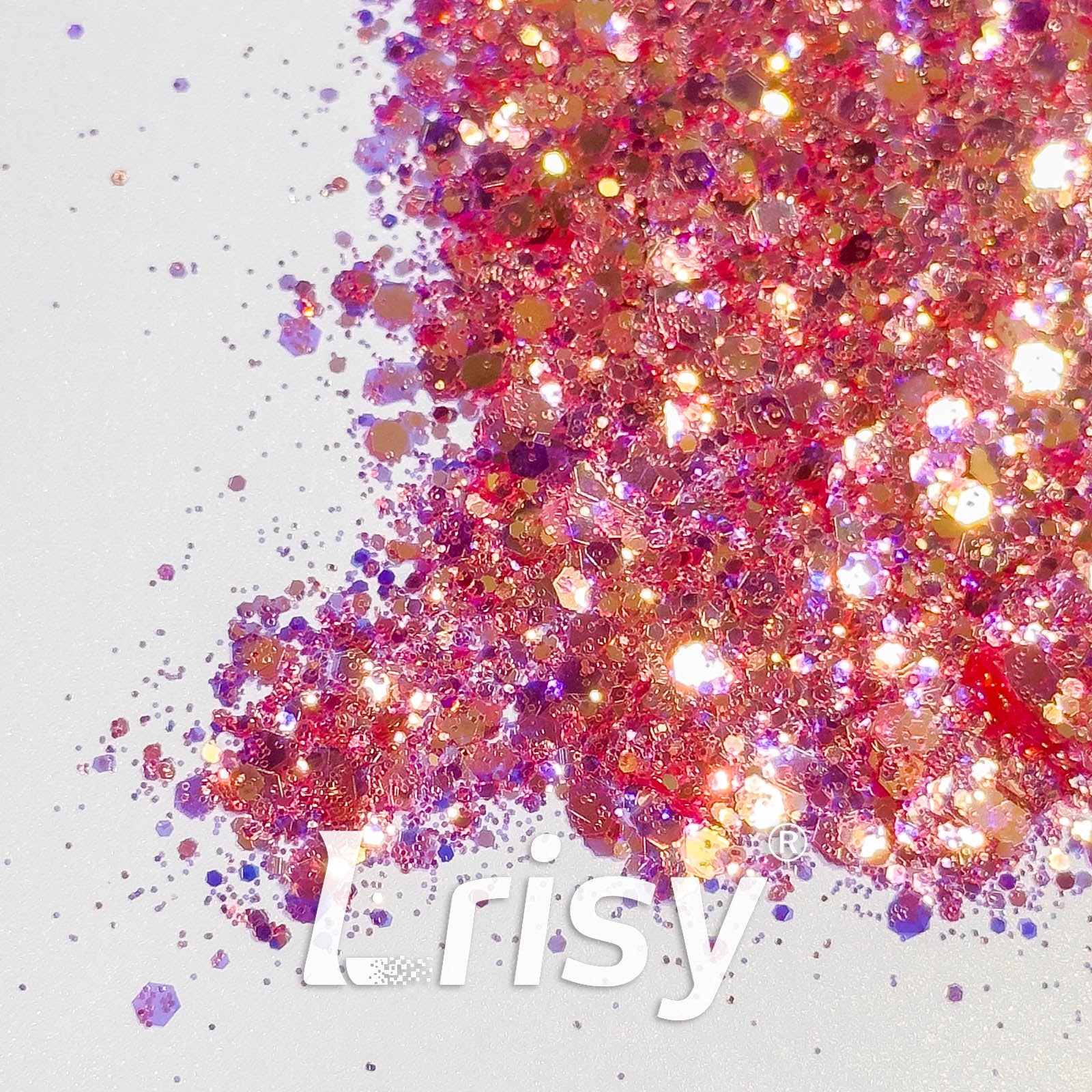 General Mixed Iridescent High Brightness Pink Glitter F335AR