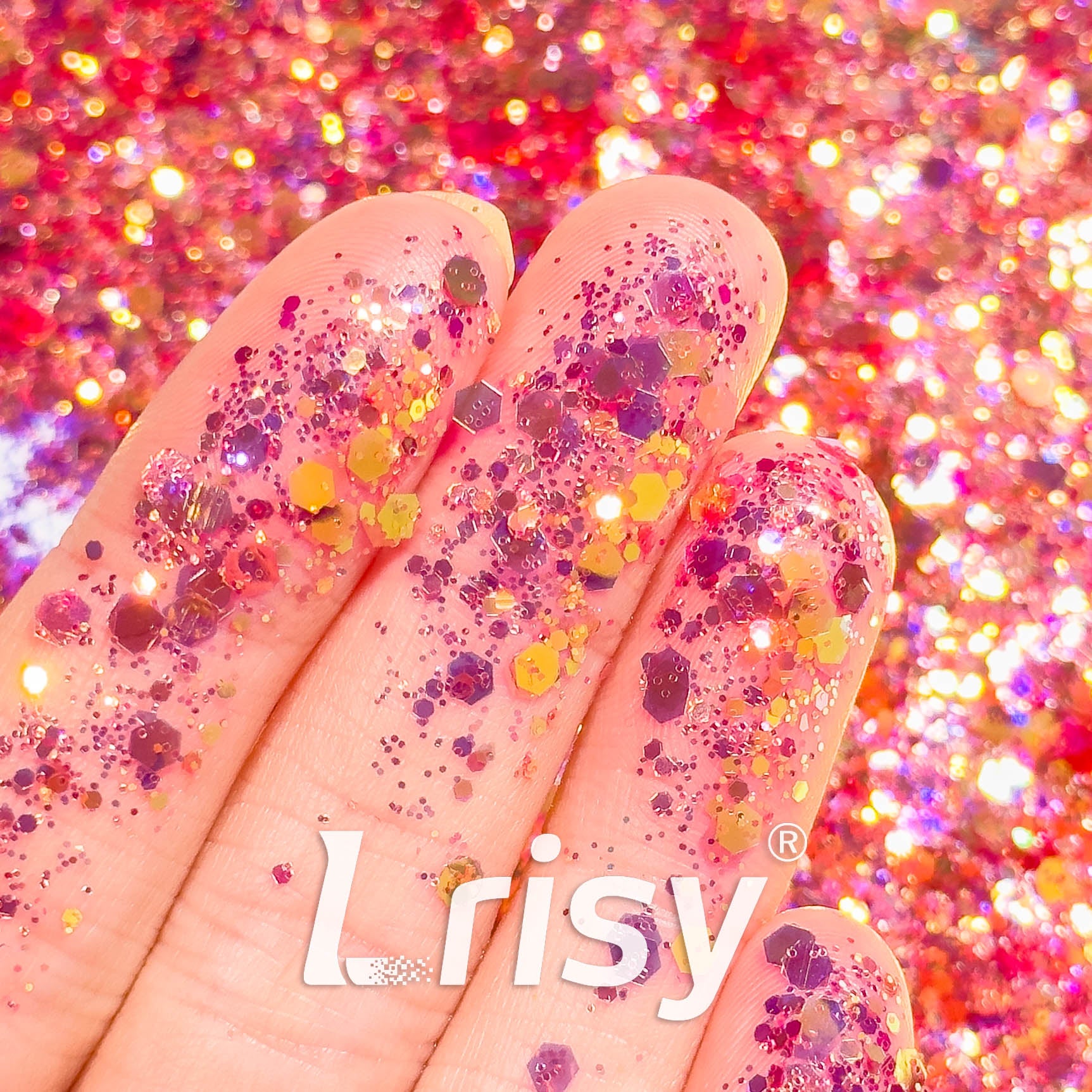 General Mixed Iridescent High Brightness Pink Glitter F335AR