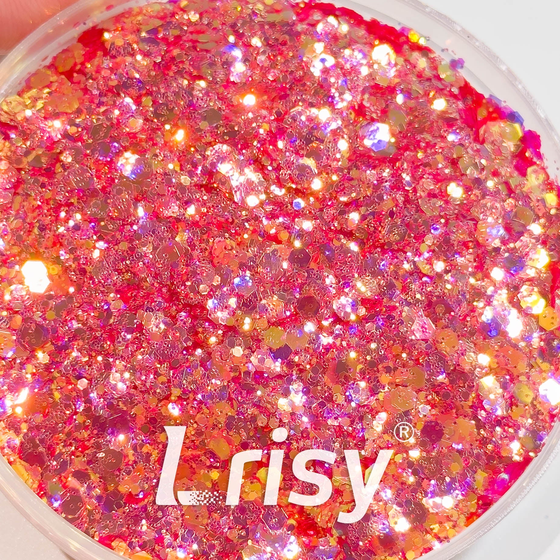 General Mixed Iridescent High Brightness Pink Glitter F335AR