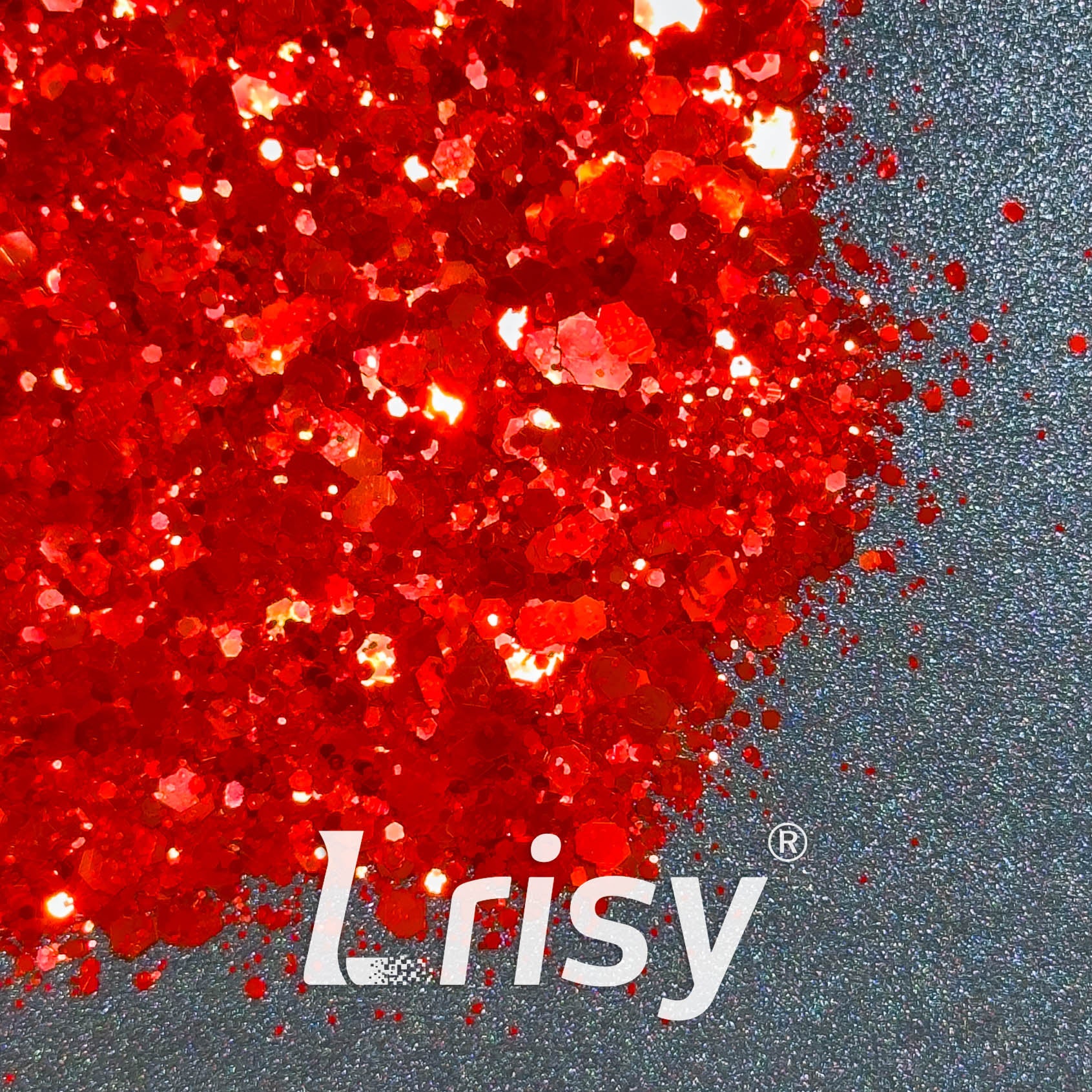 General Mixed Iridescent High Brightness Red Glitter F338AR
