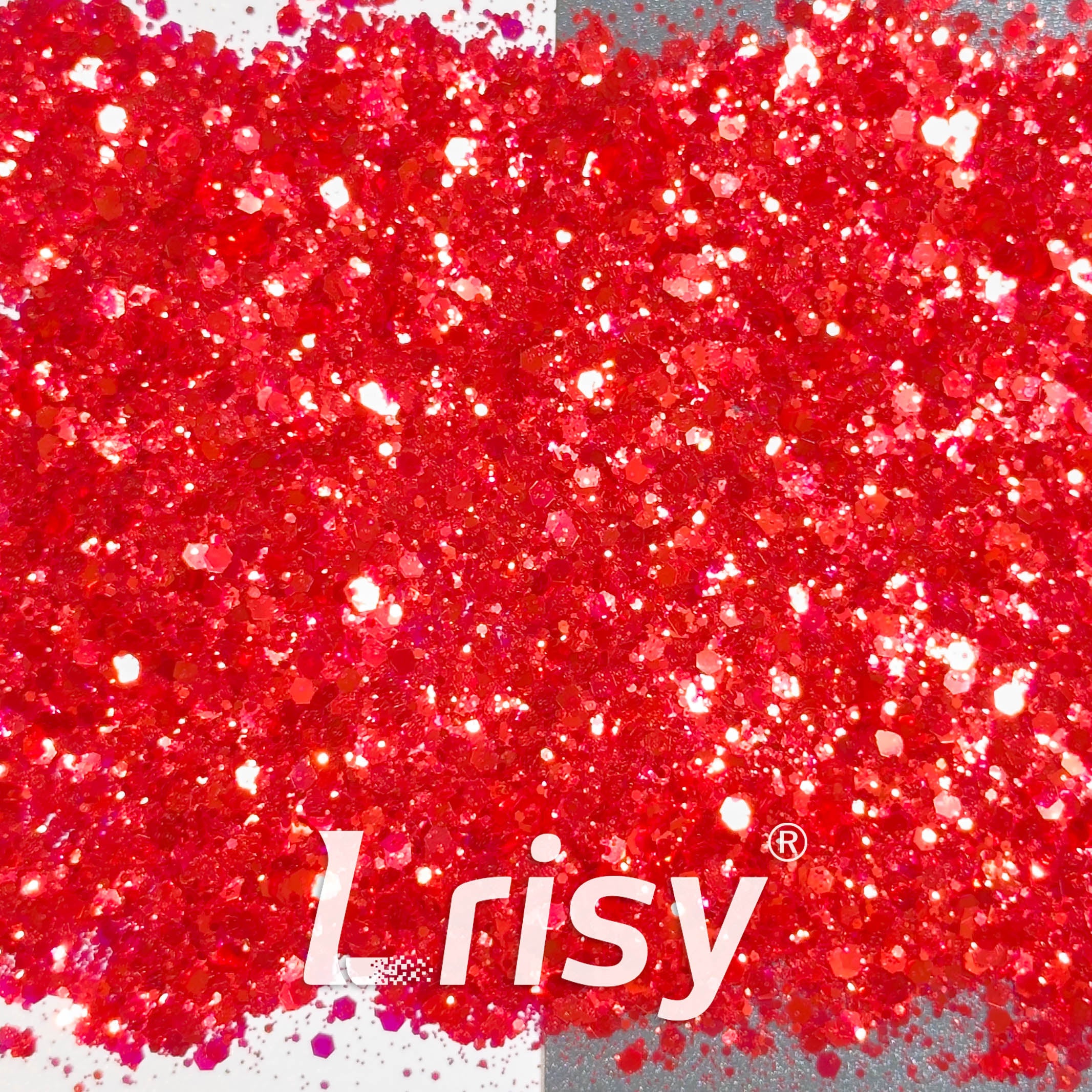 General Mixed Iridescent High Brightness Red Glitter F338R