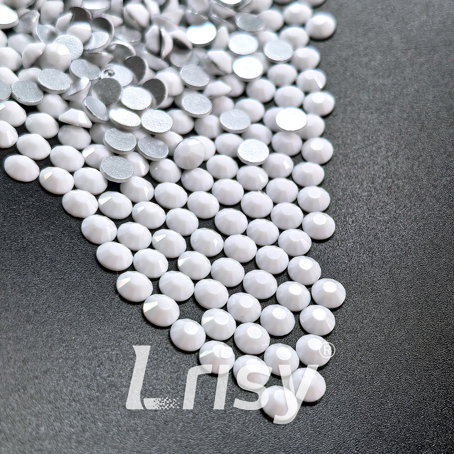 Chalk White Flat Back Rhinestones FBRS069