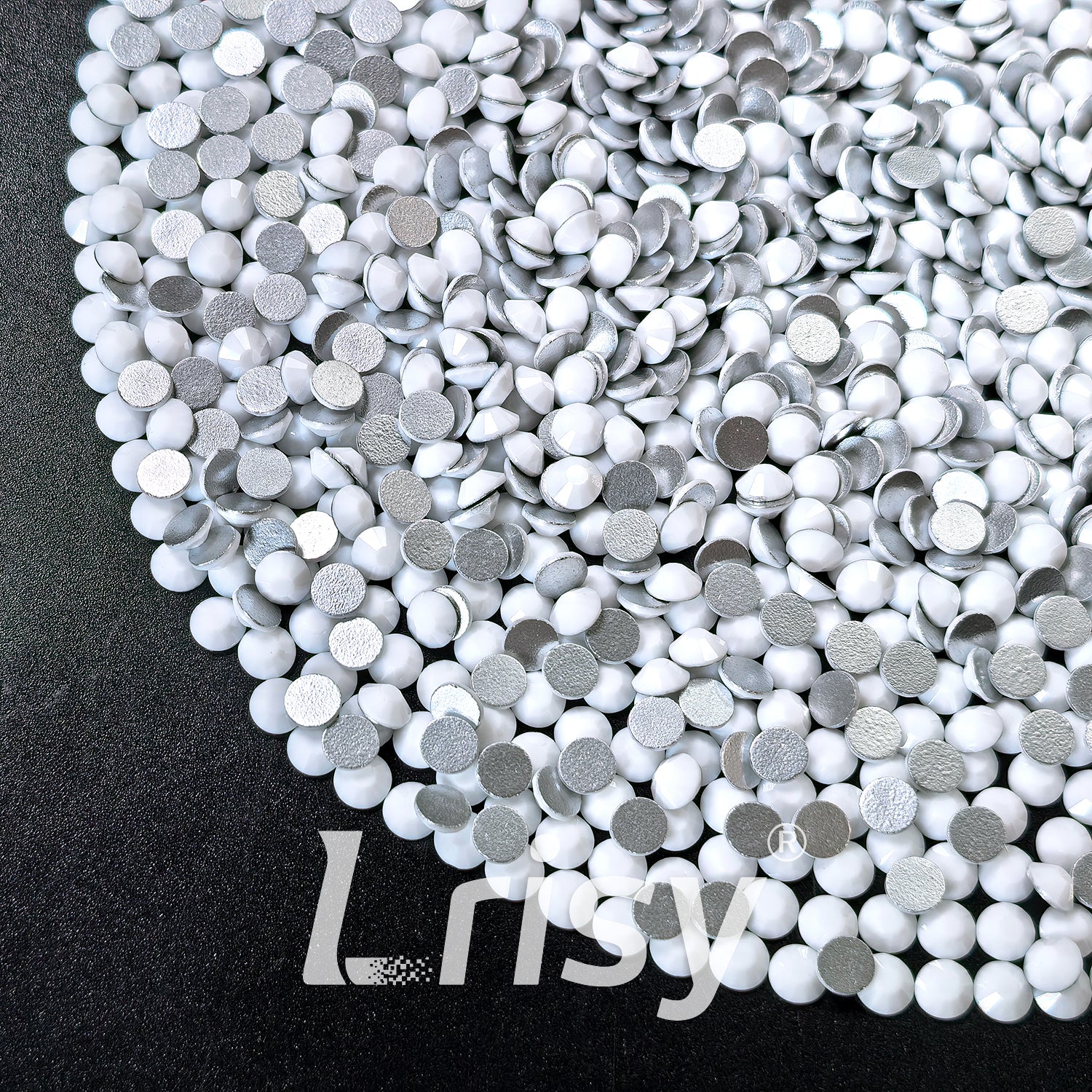 Chalk White Flat Back Rhinestones FBRS069