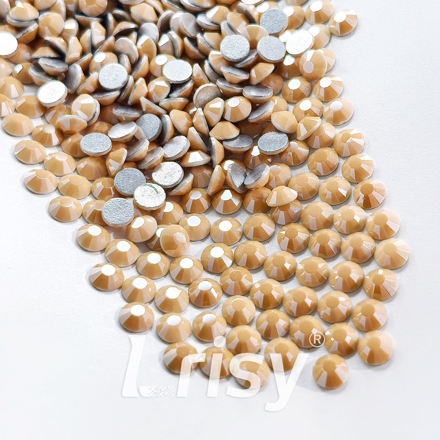 Khaki Ceramic Flat Back Rhinestones FBRS073