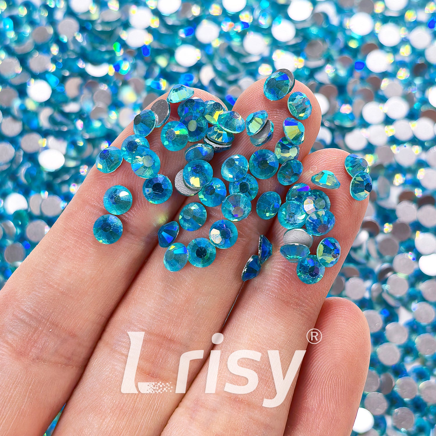 Aquamarine AB Flat Back Rhinestones FBRS108