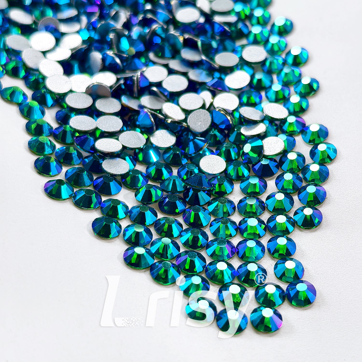 Emerald AB(Blue With Green) Flat Back Rhinestones FBRS113