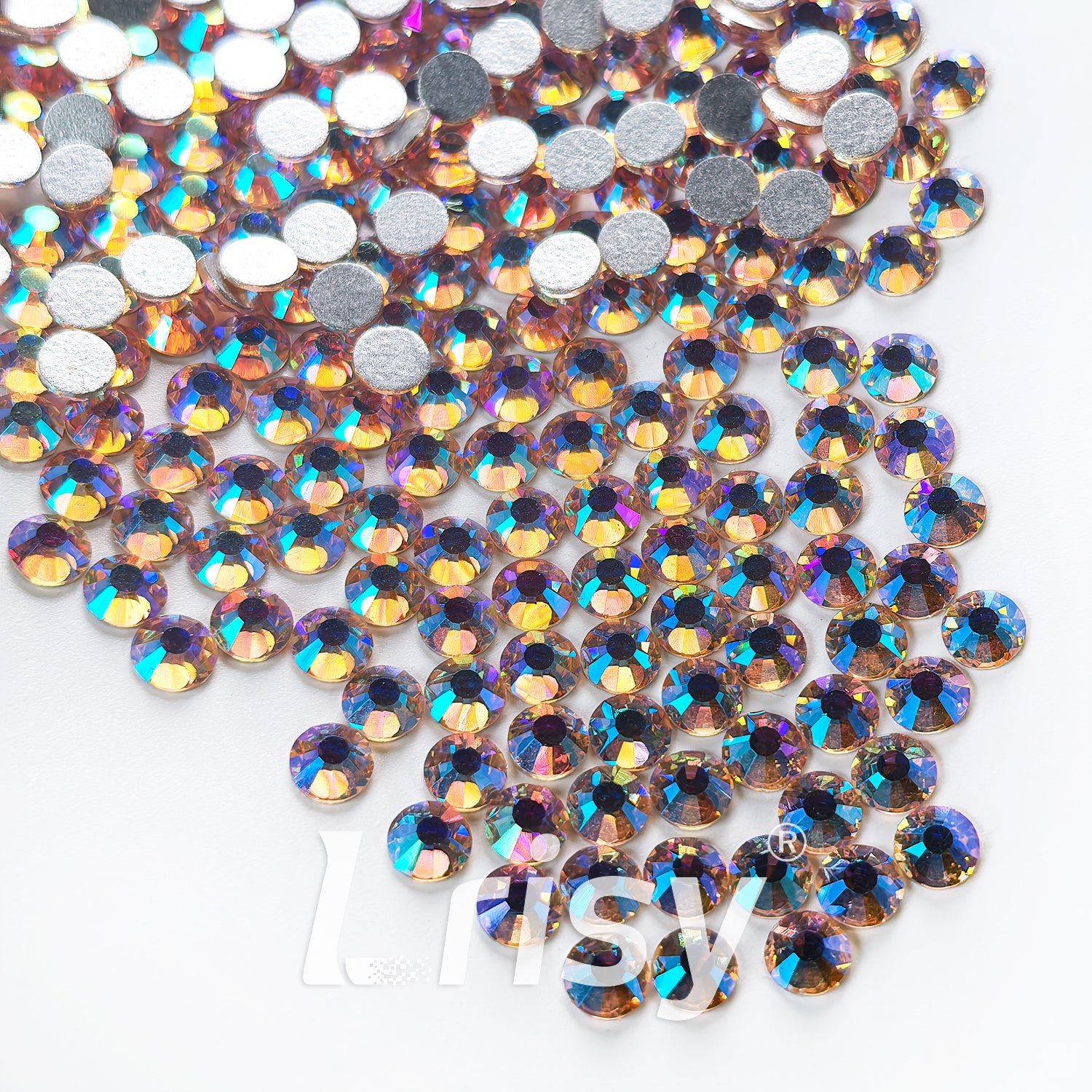 Lt.Peach AB Flat Back Rhinestones FBRS131