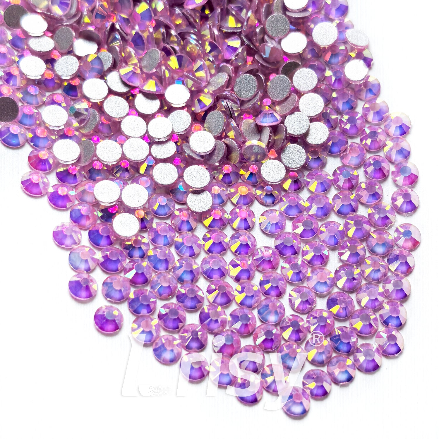 Gold Pink Flat Back Rhinestones FBRS256