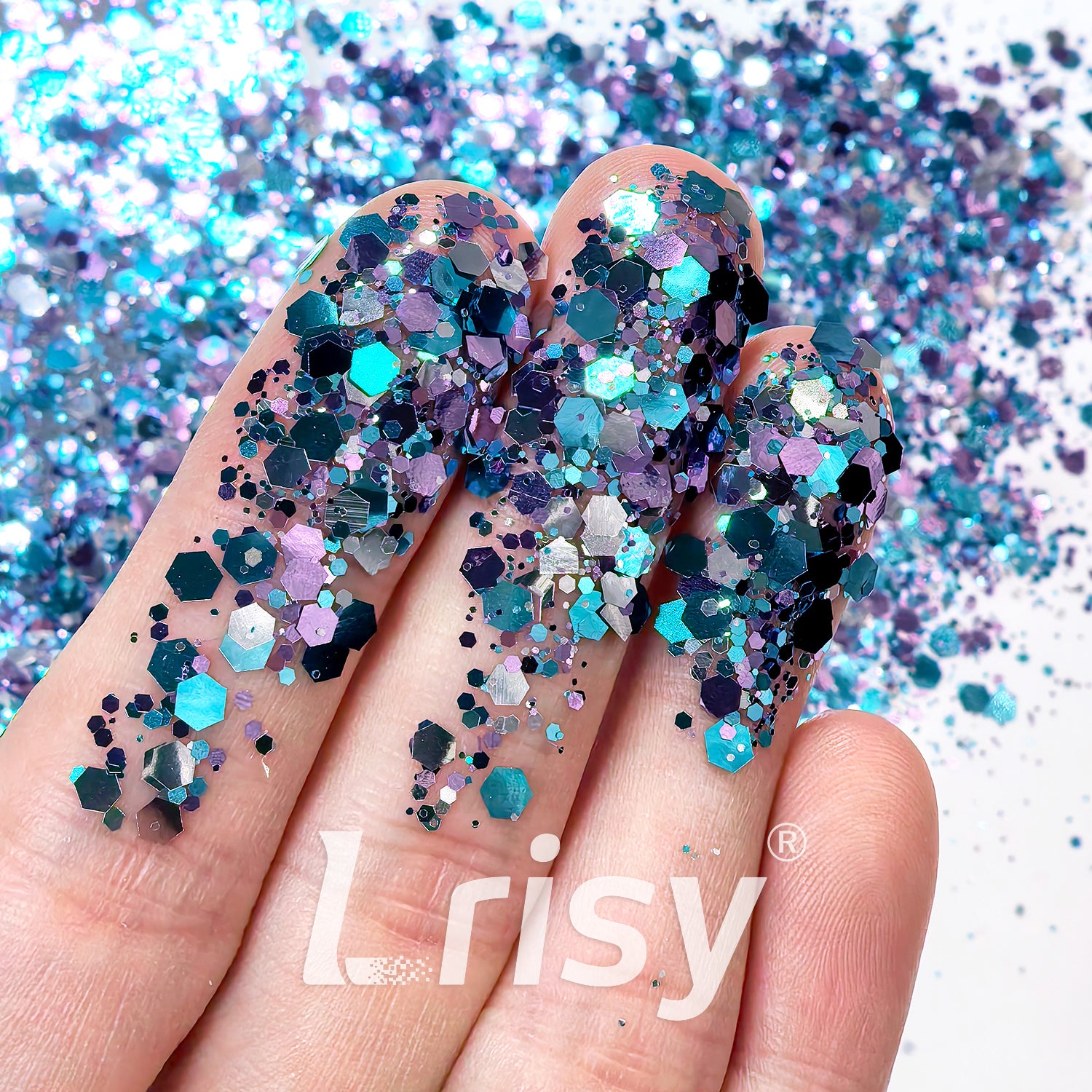 Cube Sugar Metallic Hexagon Custom Mixed Glitter FF03