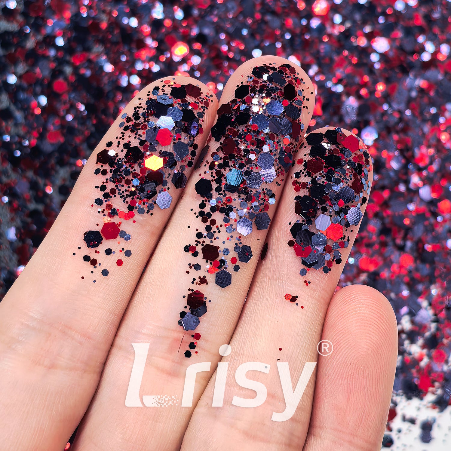 Devil Shadow Metallic Hexagon Custom Mixed Glitter FF07