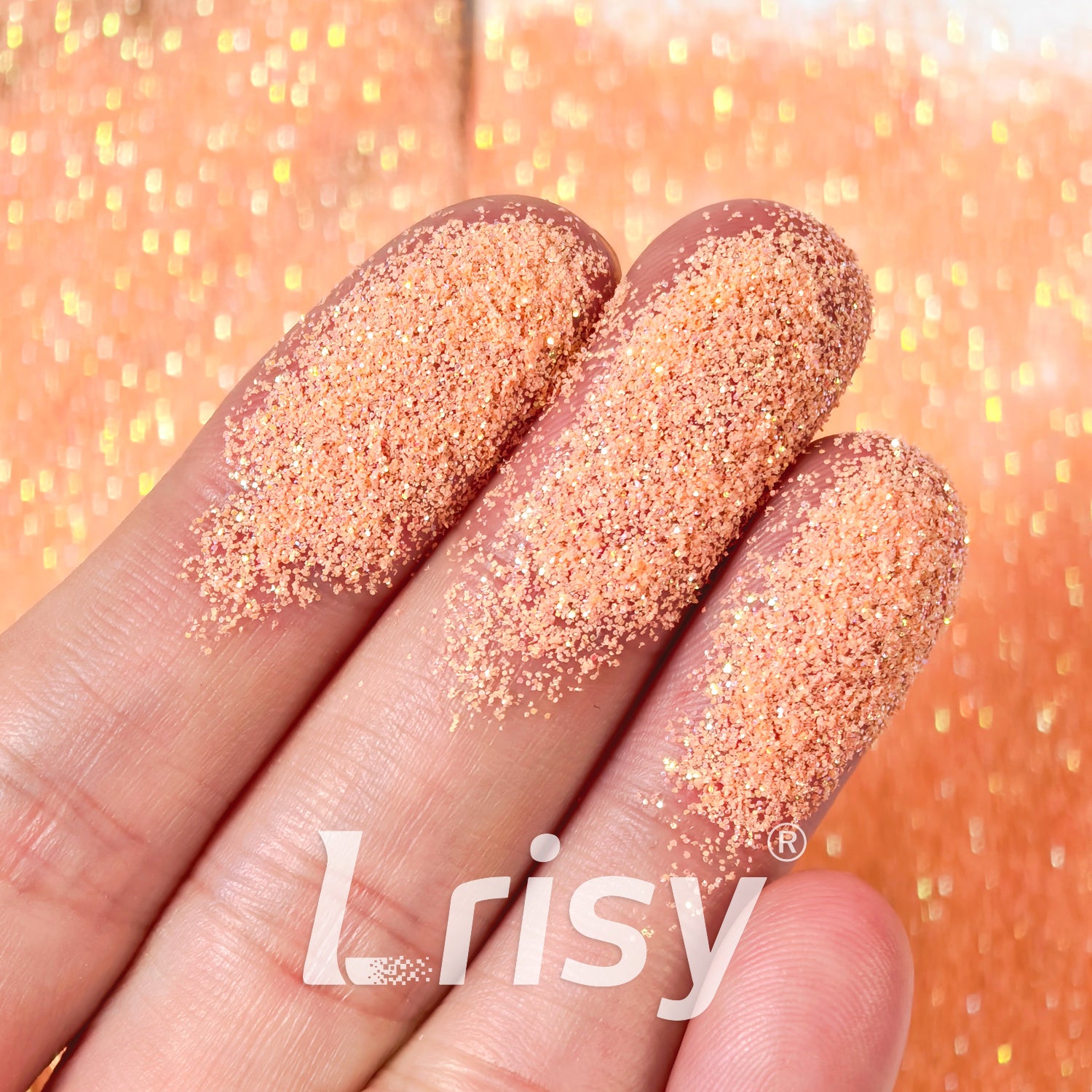 0.2mm Solvent Resistance Iridescent Apricot Orange Glitter GH8226AG
