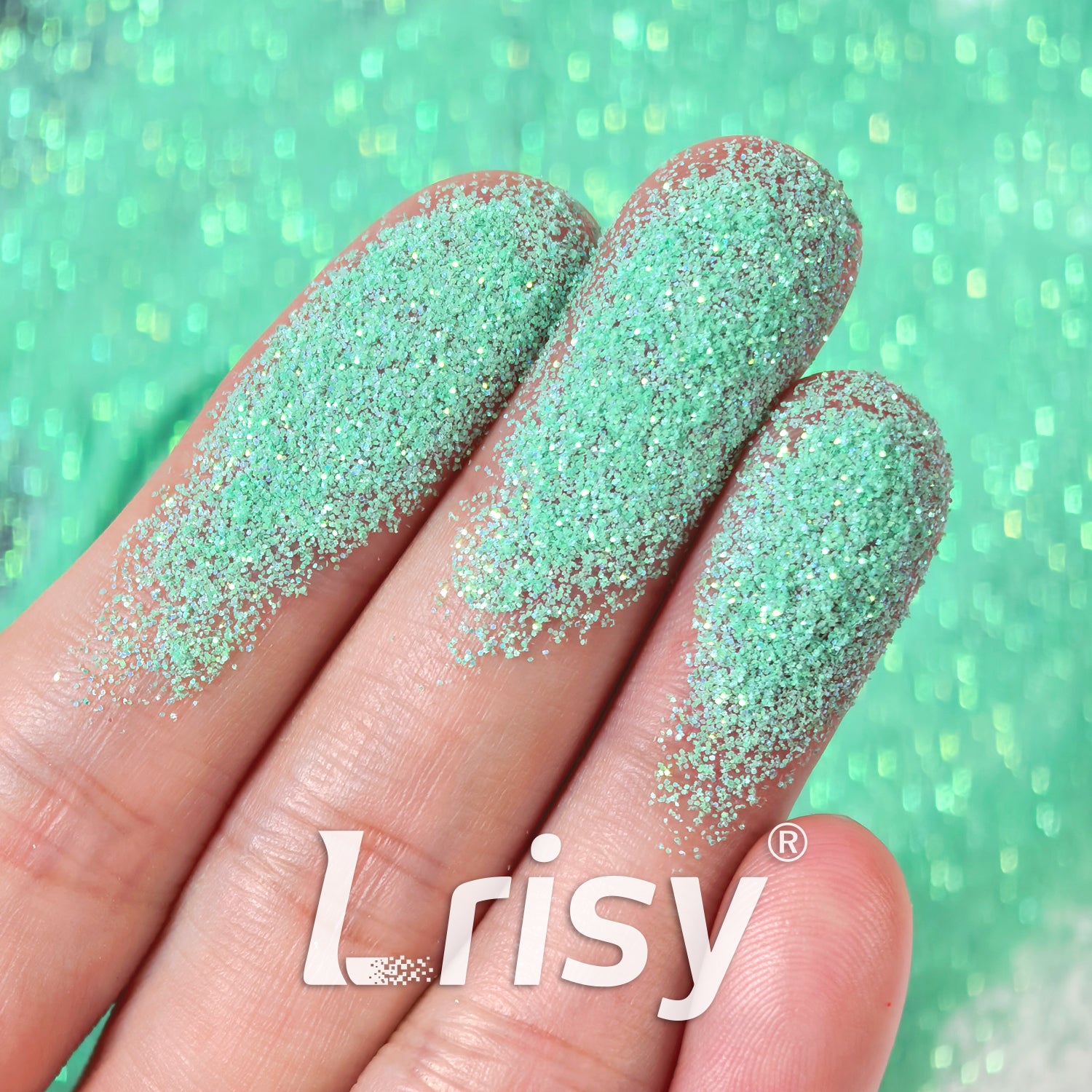 0.2mm Solvent Resistance Iridescent Mint Green Glitter GH8235AG