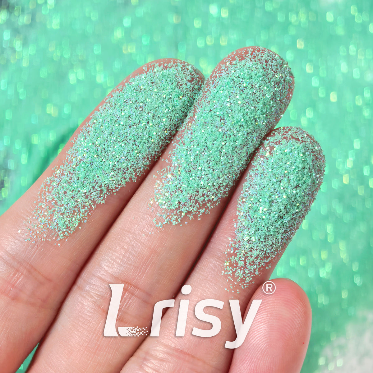 0.2mm Solvent Resistance Iridescent Mint Green Glitter GH8235AG