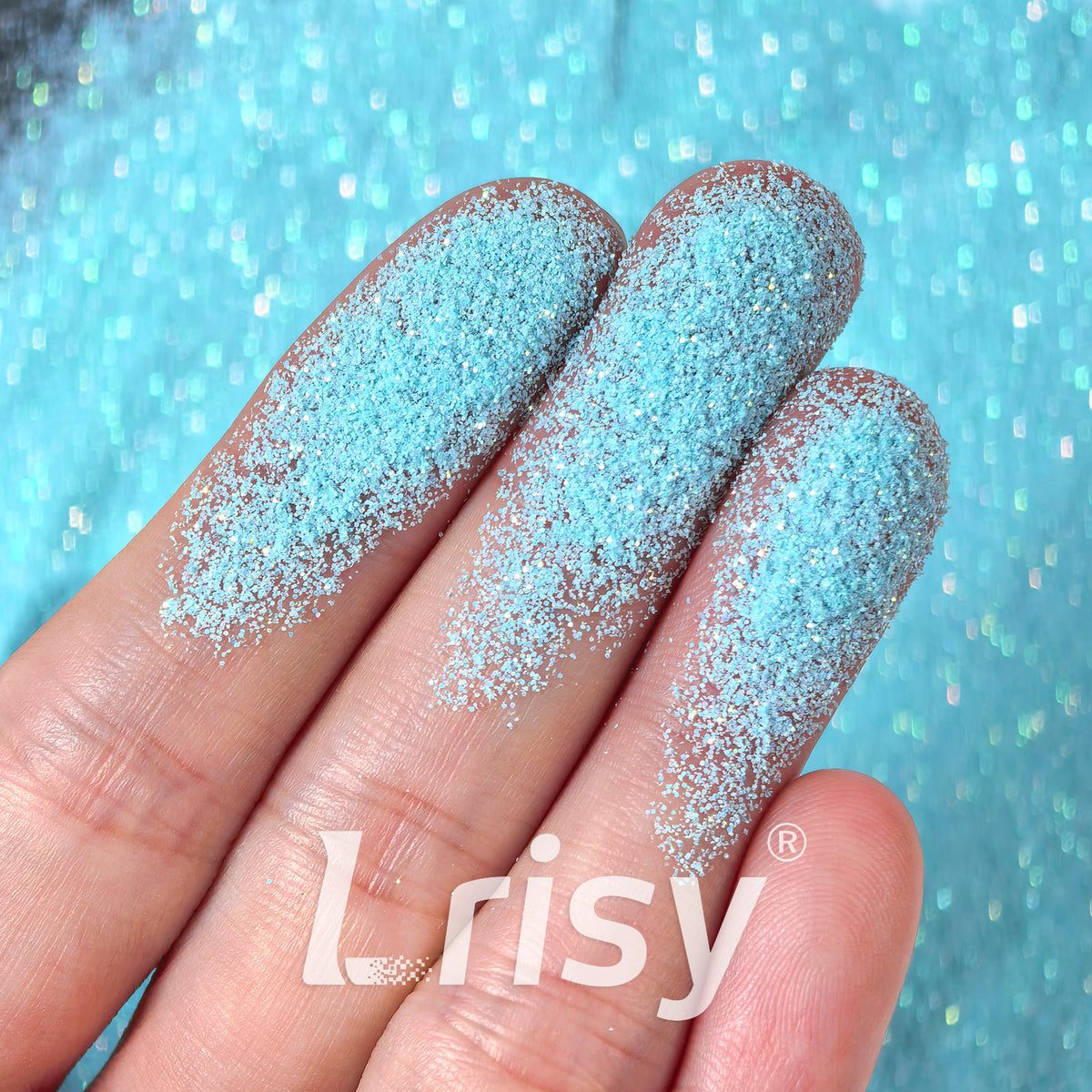 0.2mm Solvent Resistance Iridescent Light Blue Glitter GH8240AG