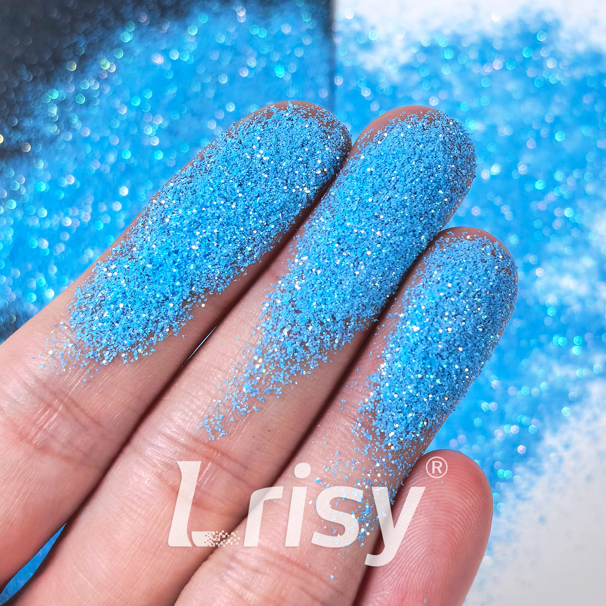 0.2mm Solvent Resistance Iridescent Sky Blue Glitter GH8241AG