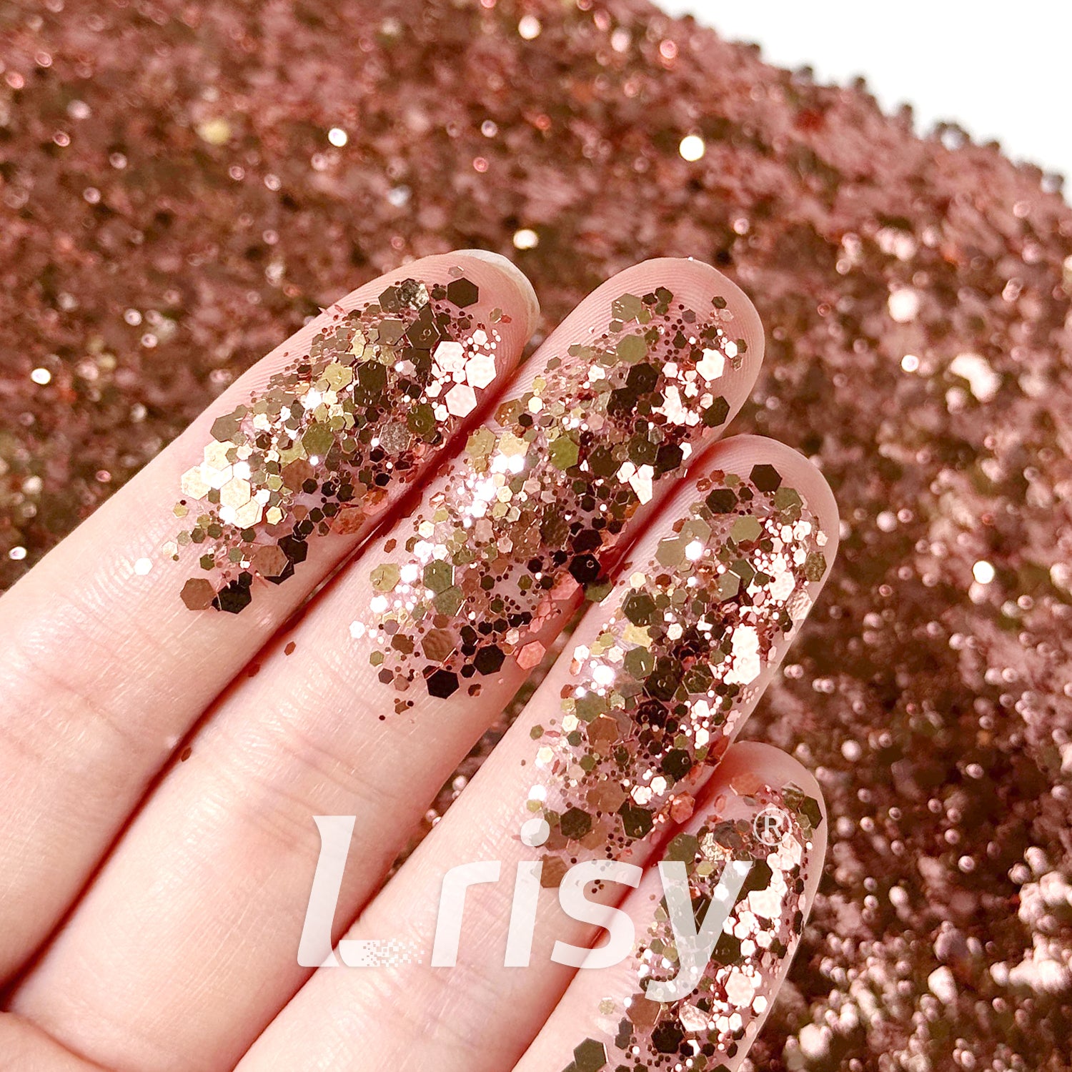 General Mixed Solvent Resistance Crystal Rose Red＆Pink Pure Color Glitter GH8502AC