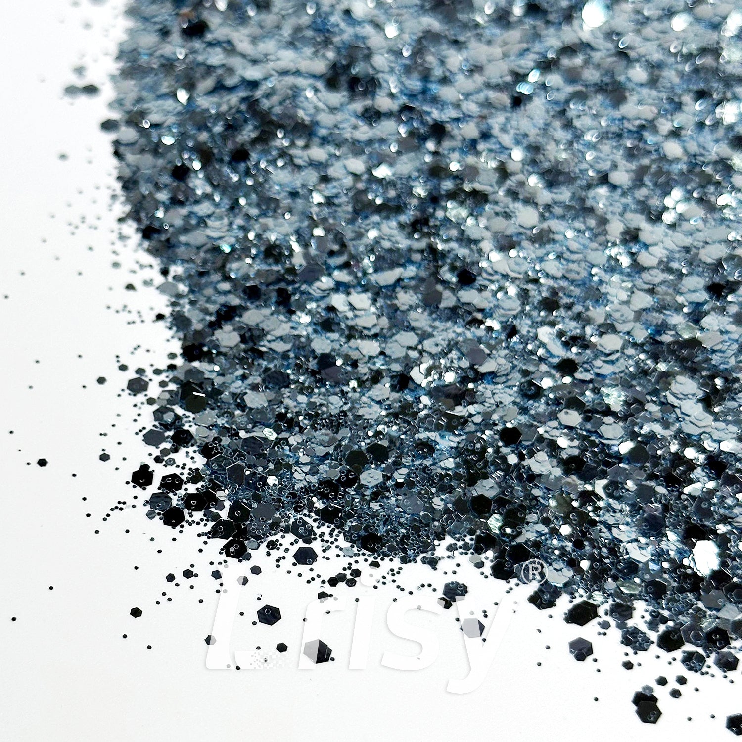 General Mixed Solvent Resistance Crystal Sky Blue Pure Color Glitter GH8504AC
