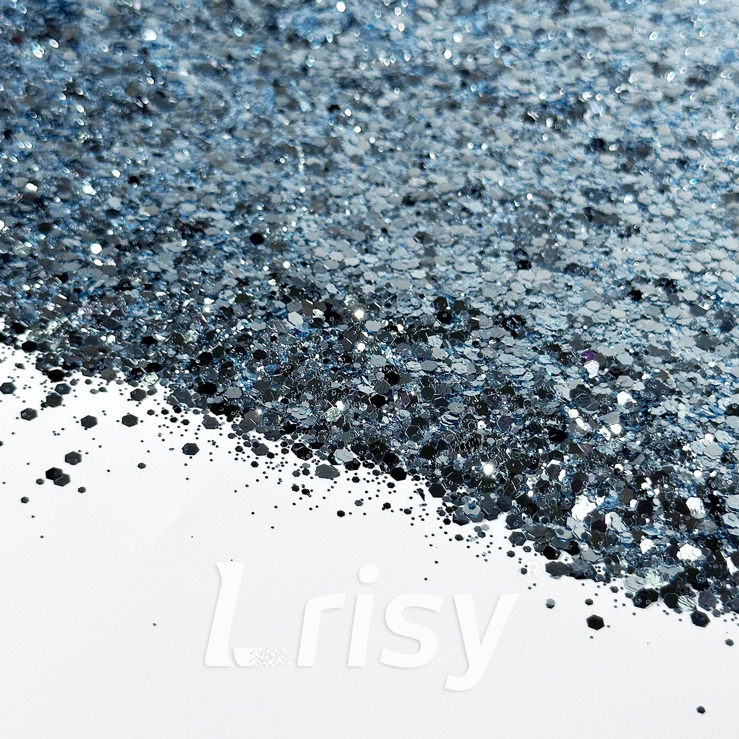 General Mixed Solvent Resistance Crystal Sky Blue Pure Color Glitter GH8504AC