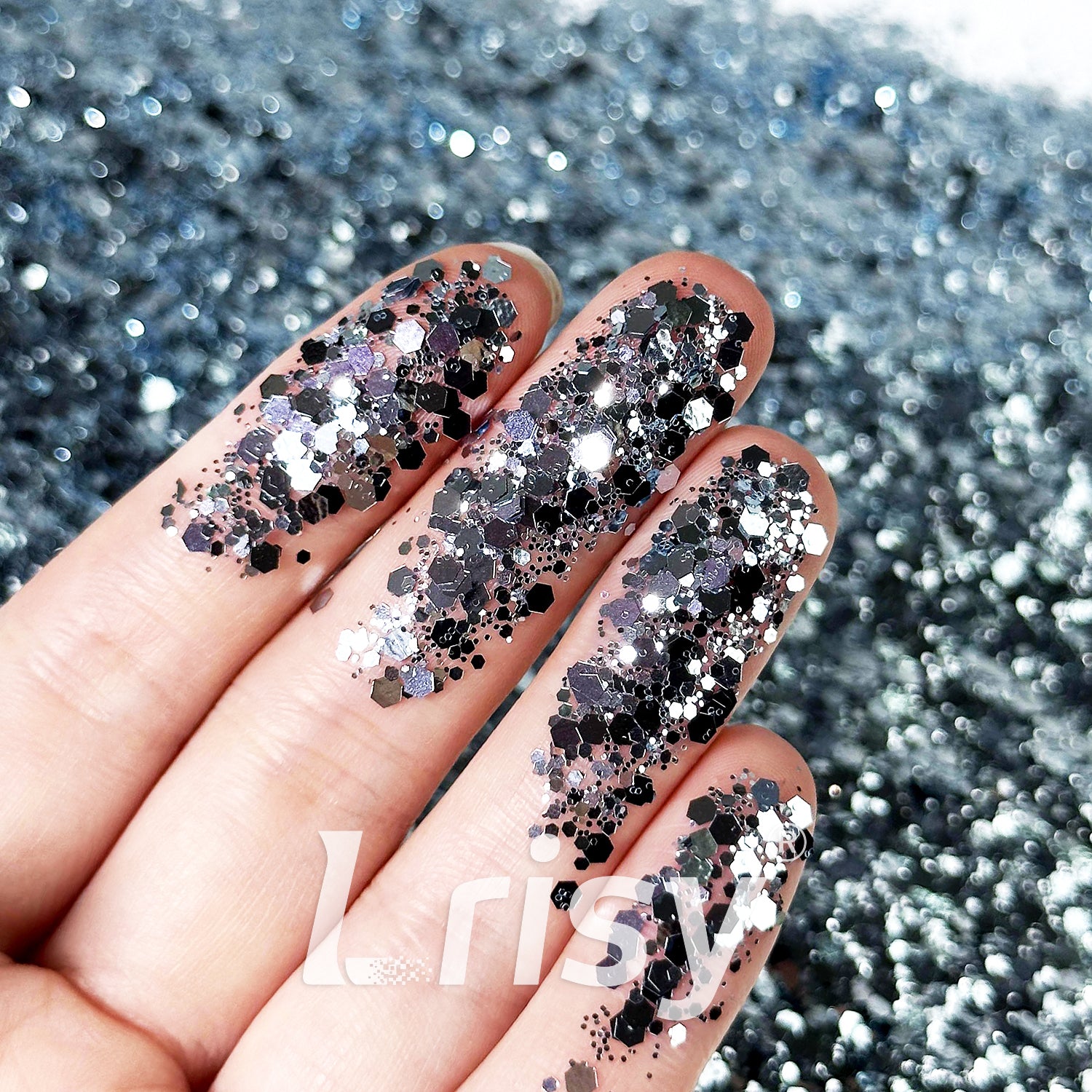 General Mixed Solvent Resistance Crystal Sky Blue Pure Color Glitter GH8504AC