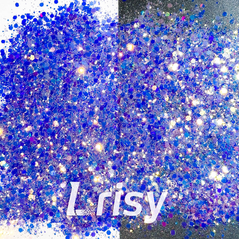 High Brightness Fluorescent Iridescent Purple Chunky Mixed Glitter HA208