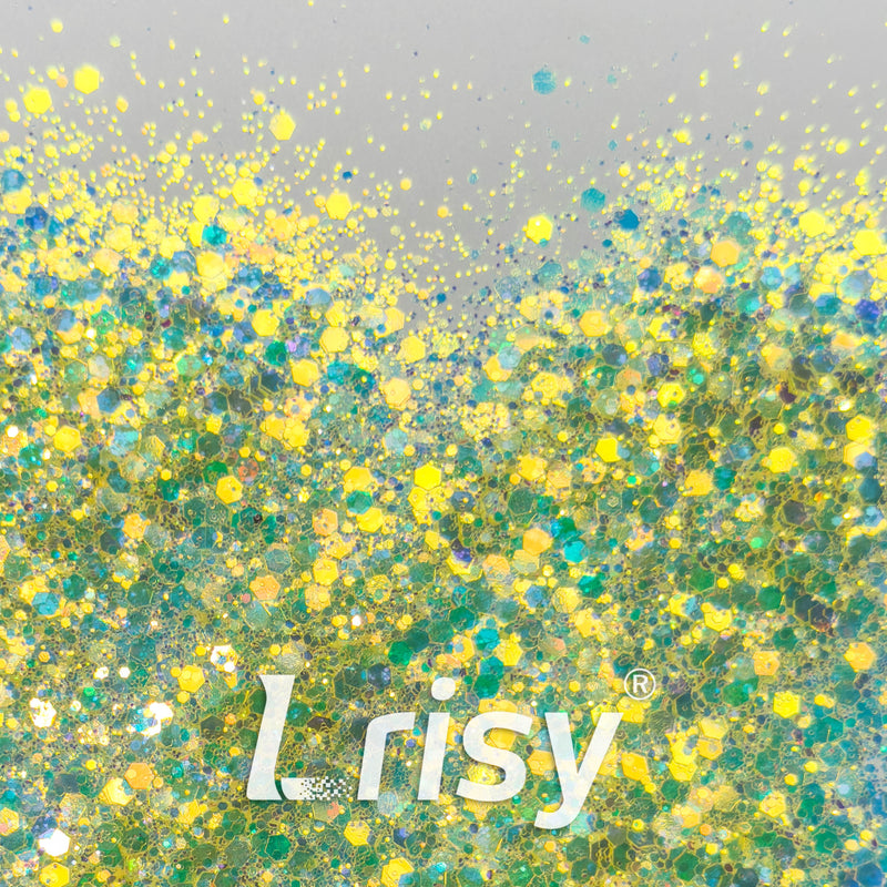General Mixed High Brightness Iridescent Yellow Glitter HX1801