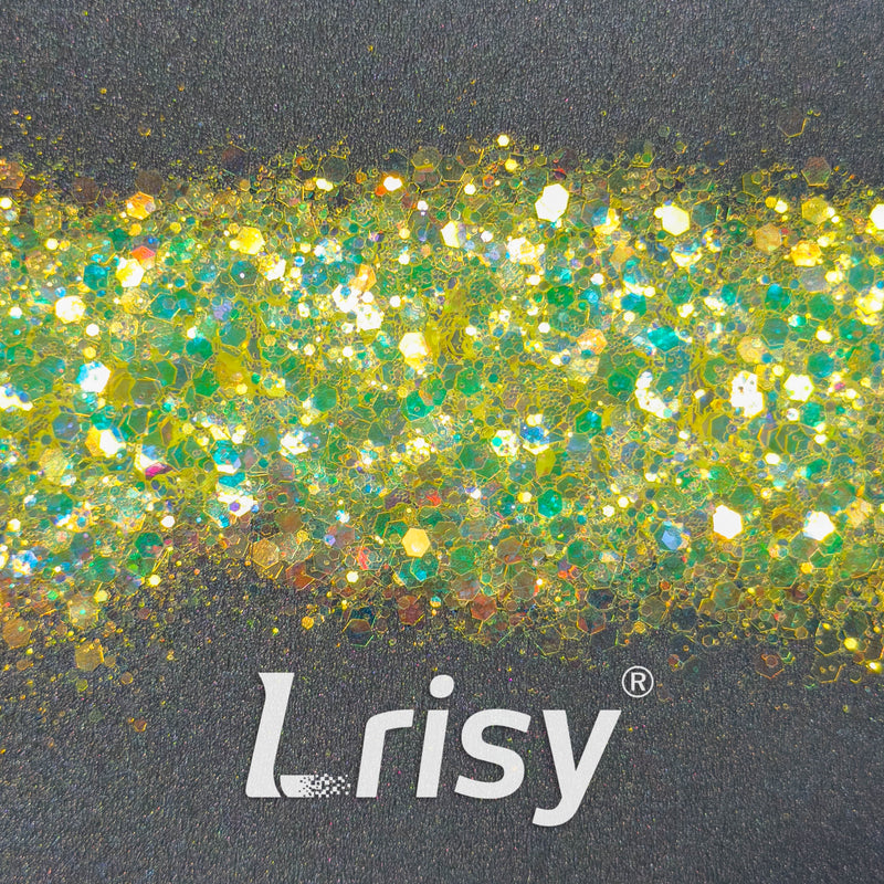 General Mixed High Brightness Iridescent Yellow Glitter HX1801