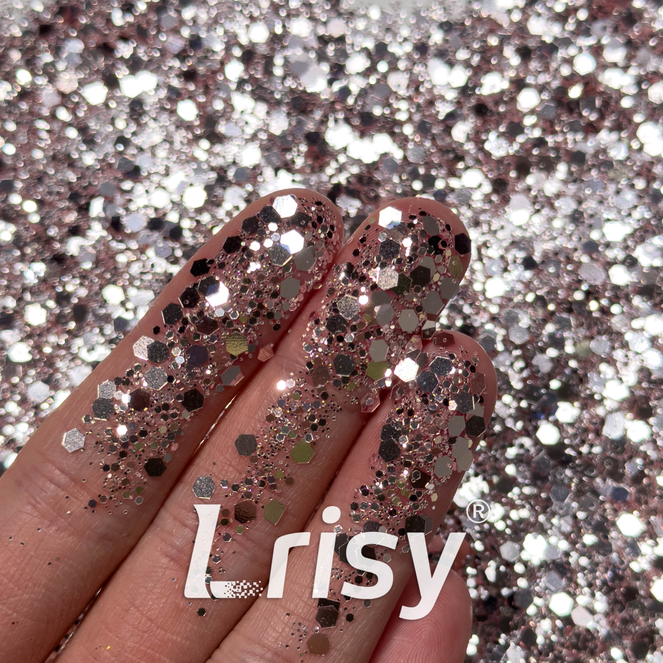 General Mixed High Brightness Pink and Silver Glitter HX5302