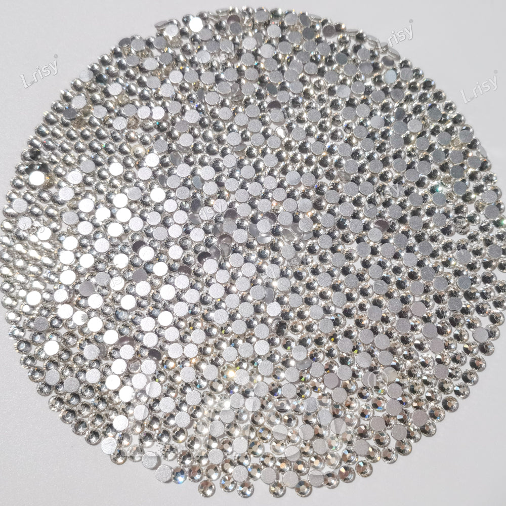 4.6-4.8mm Silver White Flat back Rhinestones FBRS001