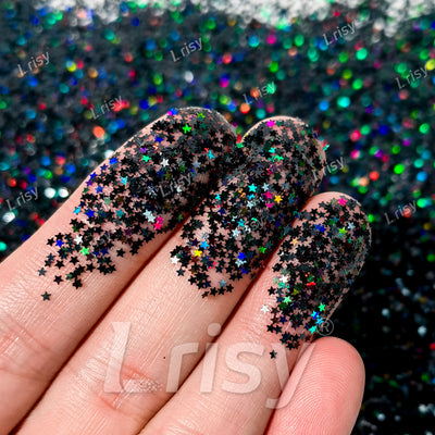 MISCHIEF MANAGED Custom Black Fine Holographic Glitter Custom Glitter black  Glitter tumbler Glitter polyester Glitter mischief Managed 