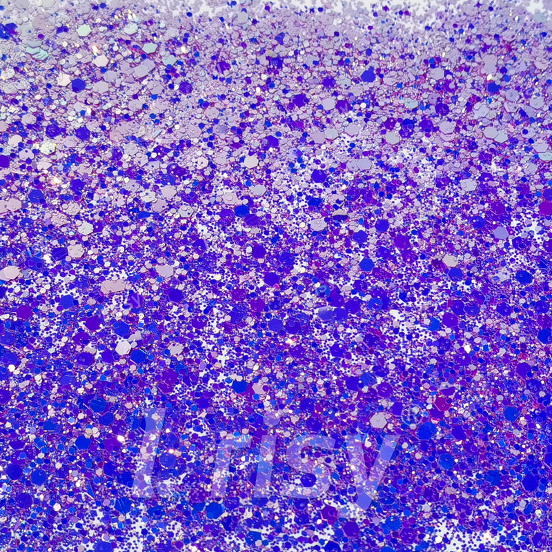 High Brightness Fluorescent Iridescent Fuchsia Chunky Mixed Glitter HX-HR008