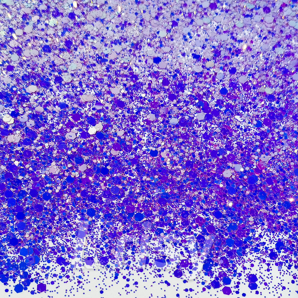 High Brightness Fluorescent Iridescent Fuchsia Chunky Mixed Glitter HX-HR008