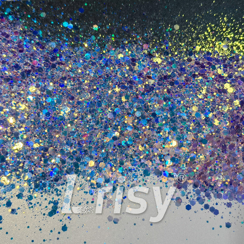 General Mixed Holographic and Iridescent Pink Glitter 7301