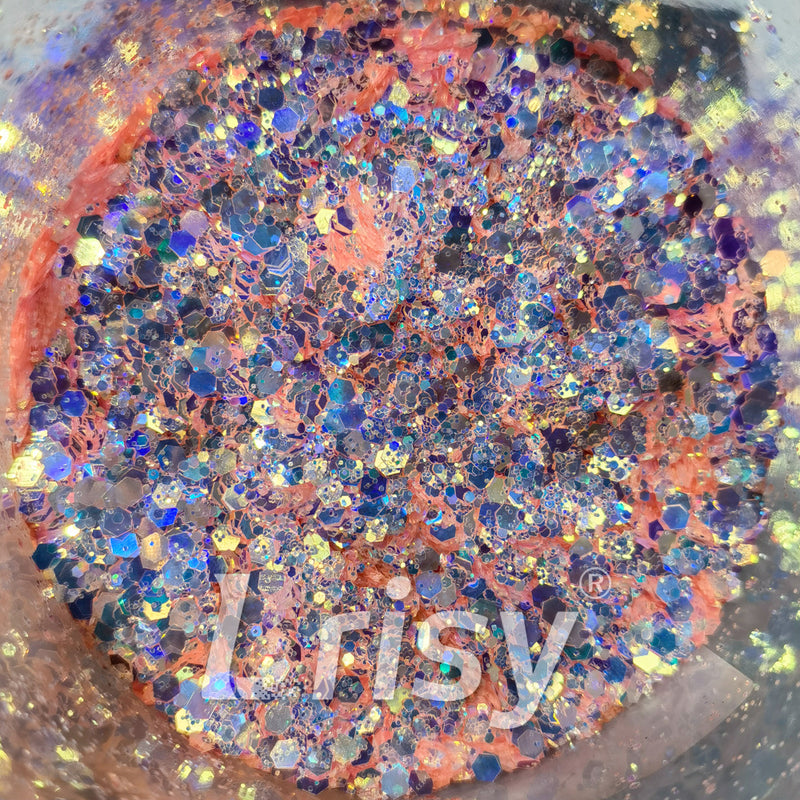 General Mixed Holographic and Iridescent Pink Glitter 7301