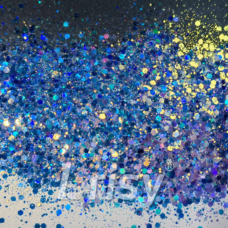 General Mixed Holographic and Iridescent Purple Glitter 7309