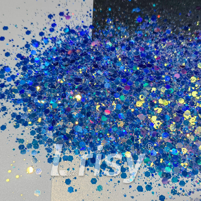 General Mixed Holographic and Iridescent Purple Glitter 7309